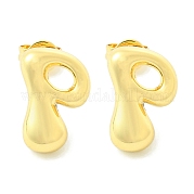 Серьги из латуни с покрытием стойки EJEW-S222-01G-P