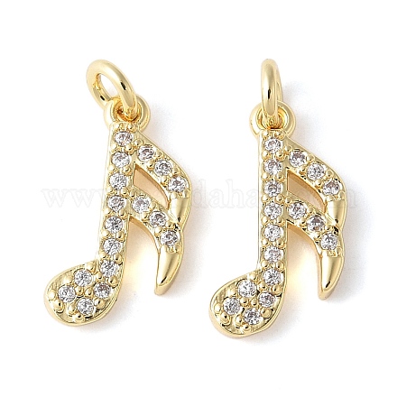 Латунные микропаве прозрачные подвески с фианитом KK-H449-85A-G-RS-1