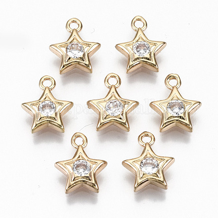 Латунные микро проложить кубического циркония подвески KK-S359-022-RS-1