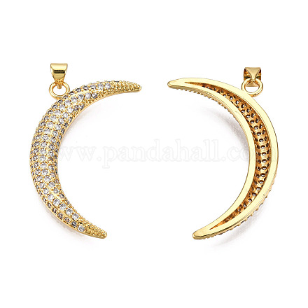 Латунные микропаве прозрачные подвески с фианитом KK-N227-140LG-1