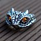 Alloy Open Rings for Men, Adjustable Animal Finger Rings, with Rhinestone, Snake, Orange, Antique Silve, US Size 8 1/2(18.5mm)
