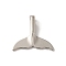 Alloy Pendant, Cadmium Free & Lead Free, Fishtail, Platinum, 29x31.5x7.3mm, Hole: 5mm