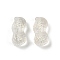 Transparent Glass Beads, Peanut, Baking Paint, Champagne Gold, 23x11.5x11mm, Hole: 1.5mm