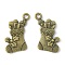 Alloy Pendants, Cadmium Free & Nickel Free & Lead Free, Christmas Sock, Antique Bronze, 21x13x3mm, Hole: 2mm