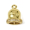 Brass Micro Pave Cubic Zirconia Pendants, Bell Charms, Long-Lasting Plated, Cadmium Free & Lead Free, Rack Plating, Real 18K Gold Plated, 12.5x10x8mm, Hole: 1.5mm