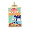 Brass Micro Pave Cubic Zirconia Pendant with Enamel, Cadmium Free & Nickel Free & Lead Free, Rectangle, Colorful, 45.5x25.5x2.5mm, Hole: 4.5mm