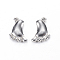 304 Stainless Steel Charms, Little Feet, Silver, 15x12x3.5mm, Hole: 1.5mm