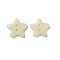 Ceramics Buttons, 2-Hole, Star, Lemon Chiffon, 14x15x3mm, Hole: 1.5mm