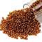 TOHO Round Seed Beads, Japanese Seed Beads, (2208) Silver Lined Burnt Orange, 8/0, 3mm, Hole: 1mm, about 222pcs/10g