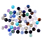 AHANDMAKER 64Pcs 16 Styles Natural Stone Cabochon Beads Agate Flat Back Gemstone Cabochons Flat Back Crystal Stone Bead for Jewelry Making, Half Round/Dome