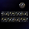 PET Tape, Star, Golden Metal Enlaced, Colorful, 30mm