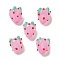 Handmade Lampwork Bumpy Beads, Strawberry, with Enamel, Pearl Pink, 13x10.5~11mm, Hole: 1.2mm