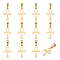 12Pcs Easter Theme 304 Stainless Steel Pendants, Ankh Cross, Golden, 16x9x1.3mm, Hole: 6x3mm