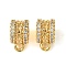Brass Brass Micro Pave Cubic Zirconia Tube Bails, Cadmium Free & Nickel Free & Lead Free, Loop Bails, Column, Real 18K Gold Plated, 11x6x8mm, Hole: 1.4mm, Inner Diameter: 3.8mm