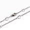 Non-Tarnish 304 Stailess Steel Chain Necklaces, with Lobster Claw Clasps, Stainless Steel Color, 17.7 inch(45cm)