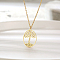 Elegant Stainless Steel Hollow Life Tree Pendant for Women's Daily Wear.