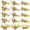 SUNNYCLUE 24Pcs 3 Styles Rhinestone Spacer Beads 2 Hole Metal Spacer Bead Gold Brass Pave Clear Cubic Bowknot Flower Butterfly Connectors Bead for Jewelry Making Beads Supplies DIY Necklace Bracelets