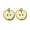 Baking Paint Alloy Pendants, Fruit Charms, Apple, 16x15x5mm, Hole: 1.2mm