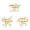 3Pcs 3 Styles Claw Ring Blank Blank Ring Base Setting Brass Adjustable Ring Base Twist Wrap Finger Rings for Women Irregular Gemstone Setting Handmade Jewelry DIY Ring