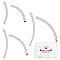 24Pcs 3 Style Brass Tube Beads, Long-Lasting Plated, Curved Beads, Tube, 925 Sterling Silver Plated, 20~30x2mm, Hole: 1~1.2mm, 8pcs/style