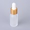 10ml Frosted Glass Bottle, with Long Thin Dropper, Gold, 8x2.5cm, Capacity: 10ml