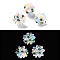 Luminous Polymer Clay Rhinestone Floral Ball Beads, with Acrylic Flower, for Beadable Pens Jewelry Keychain Making, Colorful, 20~23mm, Hole: 2~3mm