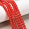 Natural & Dyed Malaysia Jade Bead Strands, Imitation Red Agate, Round, Red, 6mm, Hole: 0.8mm, about 64pcs/strand, 15 inch