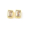 Rectangle Brass Glass Beads, Long-Lasting Plated, Cadmium Free & Lead Free, Rack Plating, Real 18K Gold Plated, 7.5x5.5x4mm, Hole: 1mm