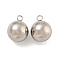 Non-Tarnish 201 Stainless Steel Charms, Round Charm, Stainless Steel Color, 13x10x10mm, Hole: 1.8mm