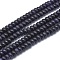 Synthetic Blue Goldstone Beads Strands, Rondelle, 6x3~4mm, Hole: 1mm, about 102pcs/strand, 14 inch