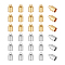UNICRAFTALE 30Pcs 2 Colors Stainless Steel Cord End Hats Golden Barrel End Hats Terminators Cord Finding Column Cord Ends Hats for Bracelet Necklace Jewelry Making 6mm