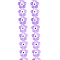 Transparent Glass Beads Strands, with Enamel, Flower with Evil Eye, Violet, 14x15x8mm, Hole: 1mm, about 25pcs/strand, 13.39''(34cm)