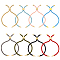 8Pcs 8 Colors Nylon Twisted Cord Link Bracelet Making, Slider Bracelet Making, with Brass Findings, Long-Lasting Plated, Tree of Life, Real 18K Gold Plated, 210~220x3mm, Hole: 2mm, 1pc/color