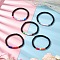 5Pcs Polymer Clay & Brass Beaded Stretch Bracelets, Mixed Color, 1/4 inch(0.6cm), Inner Diameter: 2-1/2 inch(6.25cm), 5pcs/set