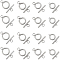 40Pcs 4 Styles 304 Stainless Steel Ring Toggle Clasps, Round Ring, Stainless Steel Color, Ring: 15~19x12~14x2mm, Bar: 15~20x5.5~7x2~2.5mm, Hole: 1.8~3mm, 10pcs/style