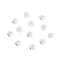 Brass Beads, Cadmium Free & Lead Free, Flat Round, 925 Sterling Silver Plated, 3x1.5mm, Hole: 1.2mm
