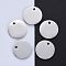 Tarnish Resistant 304 Stainless Steel Pendants, Manual Polishing Double Sided, Blank Stamping Tags, Flat Round, Stainless Steel Color, 15x1.8mm, Hole: 1.5mm