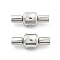 304 Stainless Steel European Clasps, Stainless Steel Color, Column, 21.5x8x9mm