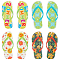 16Pcs 4 Styles Slipper Theme Acrylic Pendants, Mixed Shapes, 46x19.5x2.5mm, Hole: 1.7mm, 4pcs/style