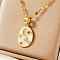 Fashionable Women's Star Moon Oval Brass Enamel Pendant Necklaces, with Colorful Cubic Zirconia, Golden, White, 15.75 inch(40cm)