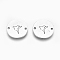Tarnish Resistant 304 Stainless Steel Links Connectors, Laser Cut, Flat Round with Hummingbird, Stainless Steel Color, 11.5x1mm, Hole: 1.2mm