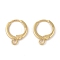 Brass Hoop Earrings Finding, Lead Free & Cadmium Free, Real 18K Gold Plated, Real 18K Gold Plated, 15x12.5x2mm, Hole: 1.8mm