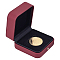 Imitation Leather Storage Box with Velvet Inside, for Commemorative Coin, Square, Pale Violet Red, 93x90x47mm, Inner Diameter: 55mm