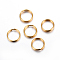 304 Stainless Steel Split Rings, Double Loops Jump Rings, Real 18K Gold Plated, 10x2mm, Inner Diameter: 8mm, Single Wire: 1mm