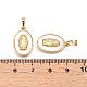 Подвески из латуни и ракушек KK-N254-208G-3