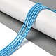 Нити из синтетических бирюзовых бусин G-B090-A14-01-2