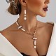 Серьги-подвески из искусственного жемчуга в форме цветка FS-WG12CEA-02-1