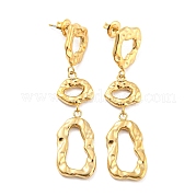 Кованые серьги-гвоздики из нержавеющей стали 304 EJEW-C067-21G