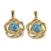 Синтетические бирюзовые подвески STAS-U024-15G-06