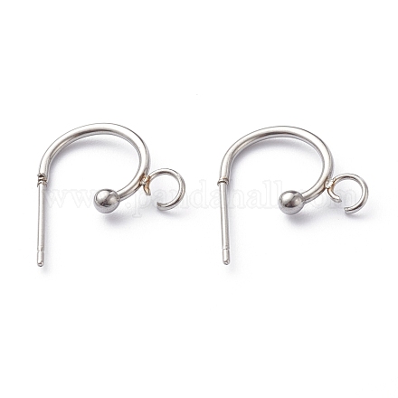 Серьги-полукольца из нержавеющей стали марки 304 STAS-Z028-B02-P-1